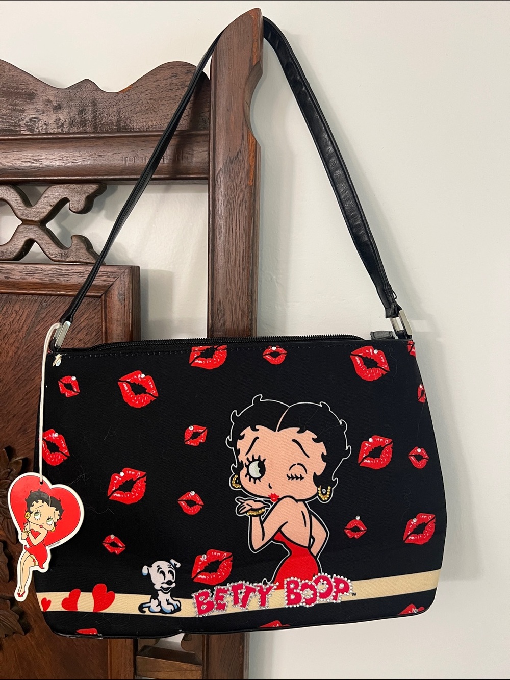 Betty Boop Black, Red & Cream Shoulder Bag